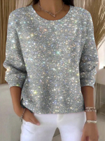 Damen Baumwollmischung Herbstsweater