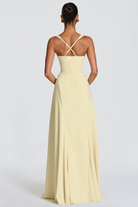 Damen Maxikleid Herz-Ausschnitt Crêpe Georgette festlich - Image 8