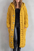 Damen Strick Oversized Kapuzencardigan Mantel - Image 6
