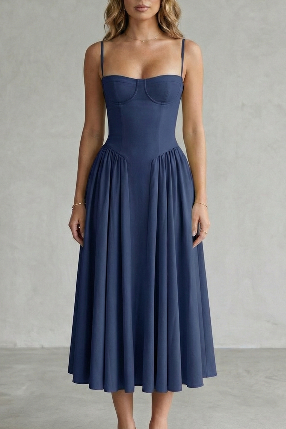 Damen ärmelloses Corsagenkleid Midi festlich - Image 9
