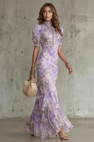 Damen Maxikleid Floral Vintage Romantisch Hochzeitsgast - Image 7