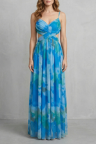 Damen Wasserfarben Maxikleid ärmellos Hochzeitsgast - Image 7