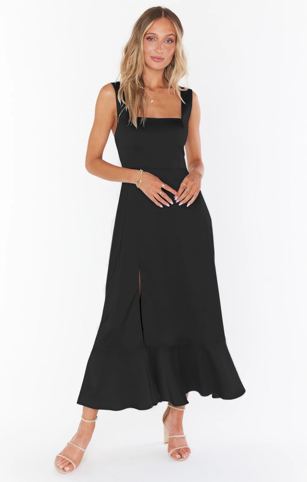 Damen Trägerloses Kleid mit Schnürung - Image 9