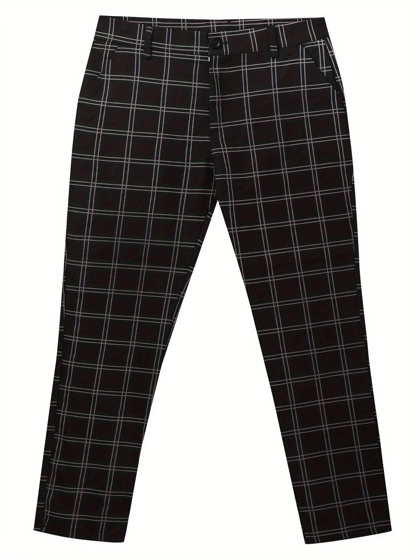 Herren Slim Fit Karierte Hose - Image 3