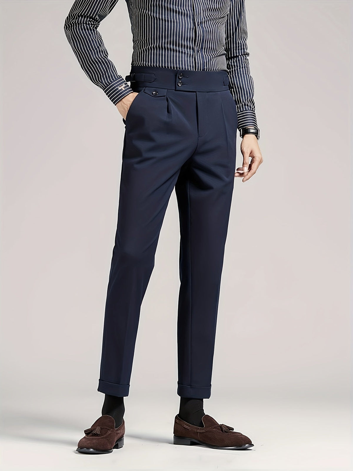 Herren Bundfaltenhose Maßgeschneidert Elegant - Image 10