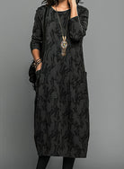 Damen Winterkleid Elegant Warm mit Taschen - Image 4