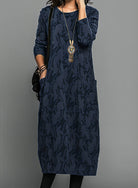 Damen Winterkleid Elegant Warm mit Taschen - Image 3
