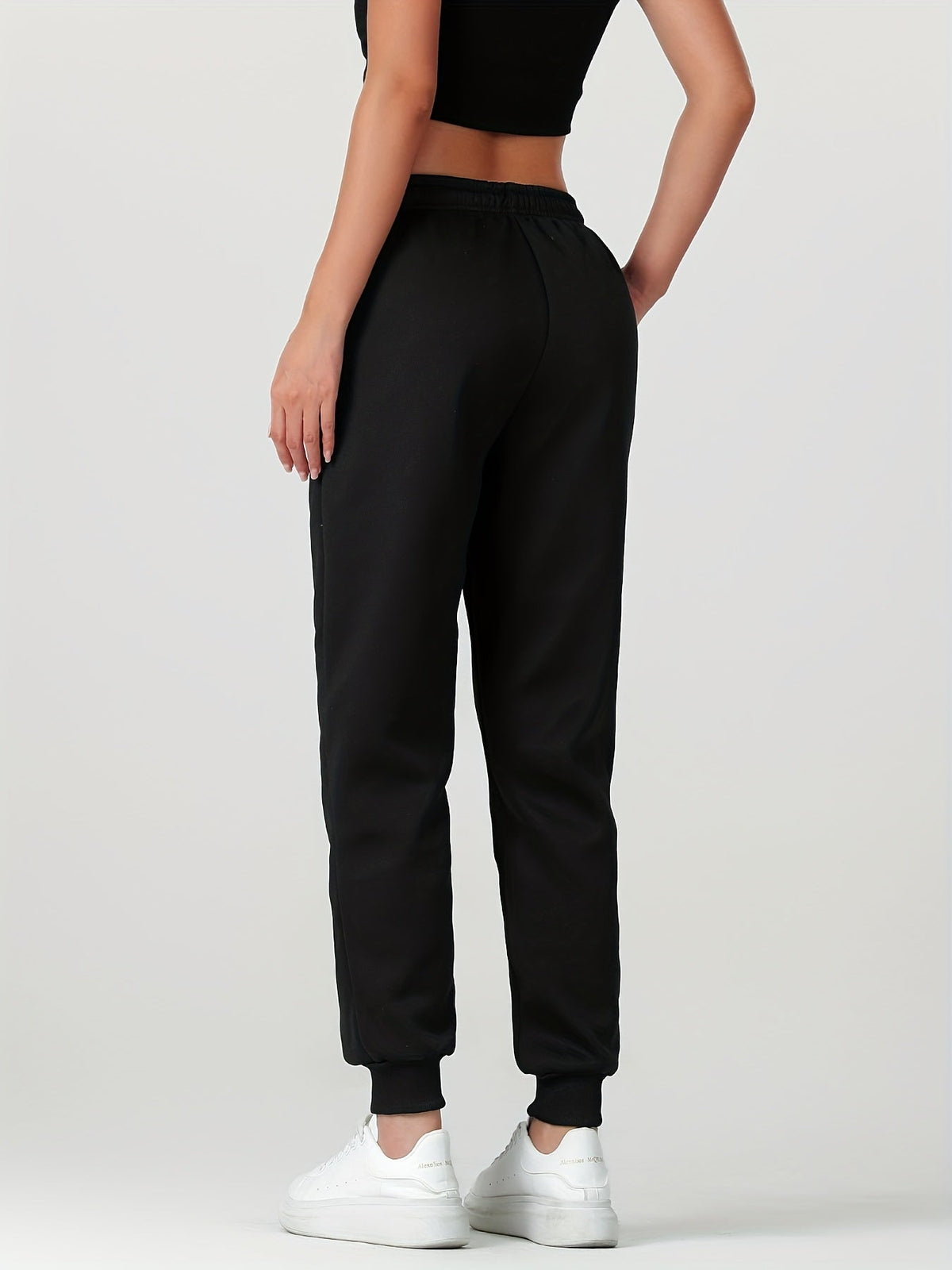 Damen Gefütterte Jogginghose mit Bündchen Winter Kuschelig - Image 2