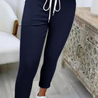 Damen Schlupfhose Kordelzug Relaxed Fit schmal zulaufend - Image 12