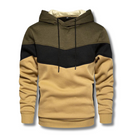 Herren Patchwork Fleece Hoodie Kapuzenpullover - Image 10