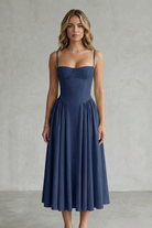 Damen ärmelloses Corsagenkleid Midi festlich - Image 10