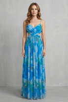 Damen Wasserfarben Maxikleid ärmellos Hochzeitsgast - Image 8