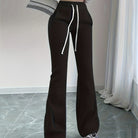 Damen Schlaghose Hoher Bund High Waist Hose