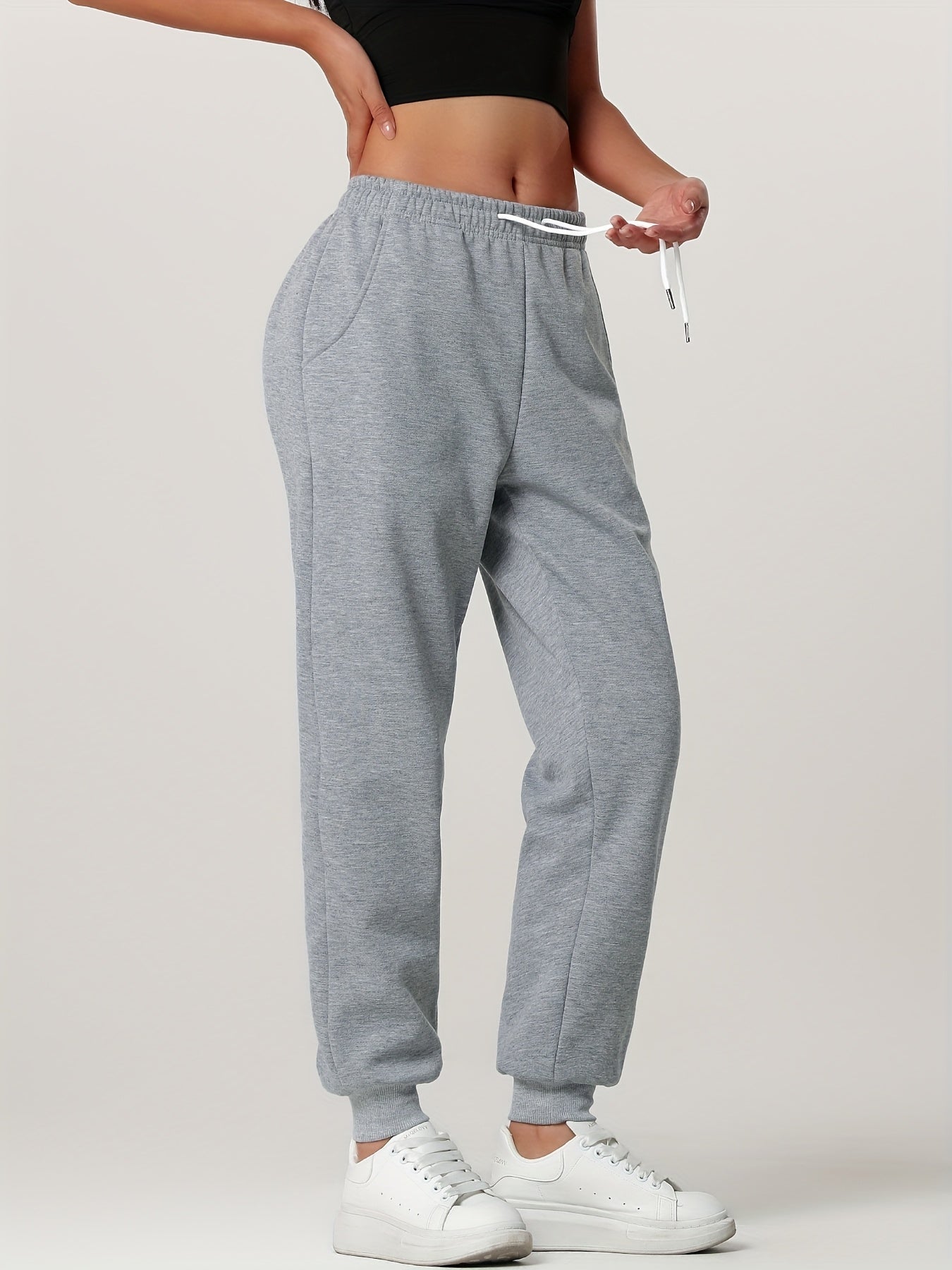 Damen Gefütterte Jogginghose mit Bündchen Winter Kuschelig - Image 24