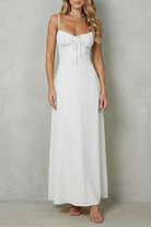 Damen ärmelloses Maxikleid Korsett-Stil elegant Hochzeitsgast - Image 9