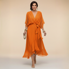 Women Elegant V-Neck Midi Dress - Image 9