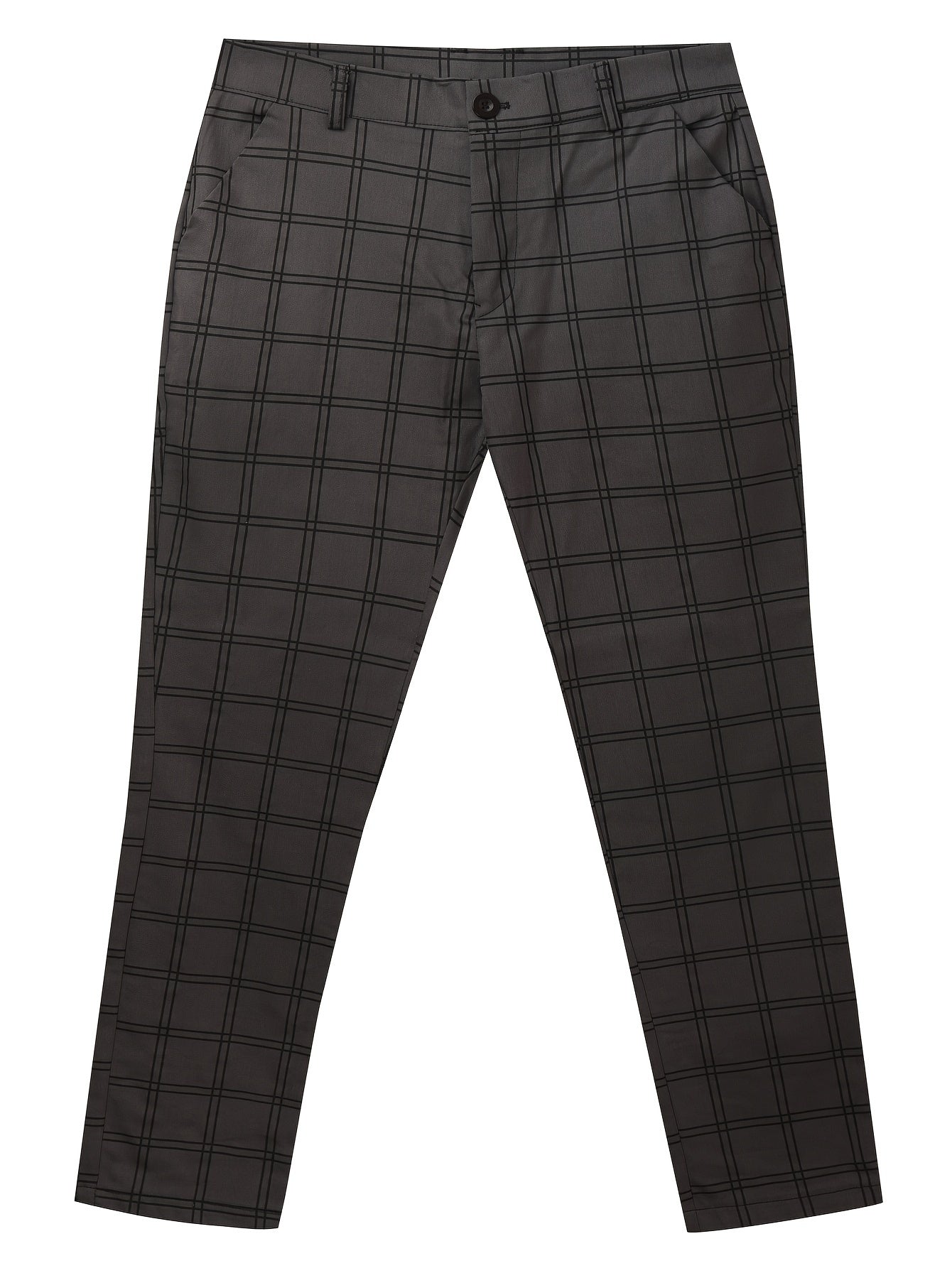 Herren Slim Fit Karierte Hose - Image 10