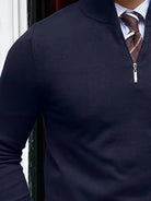 Herren Strickpullover Troyer Reißverschluss Stehkragen - Image 5