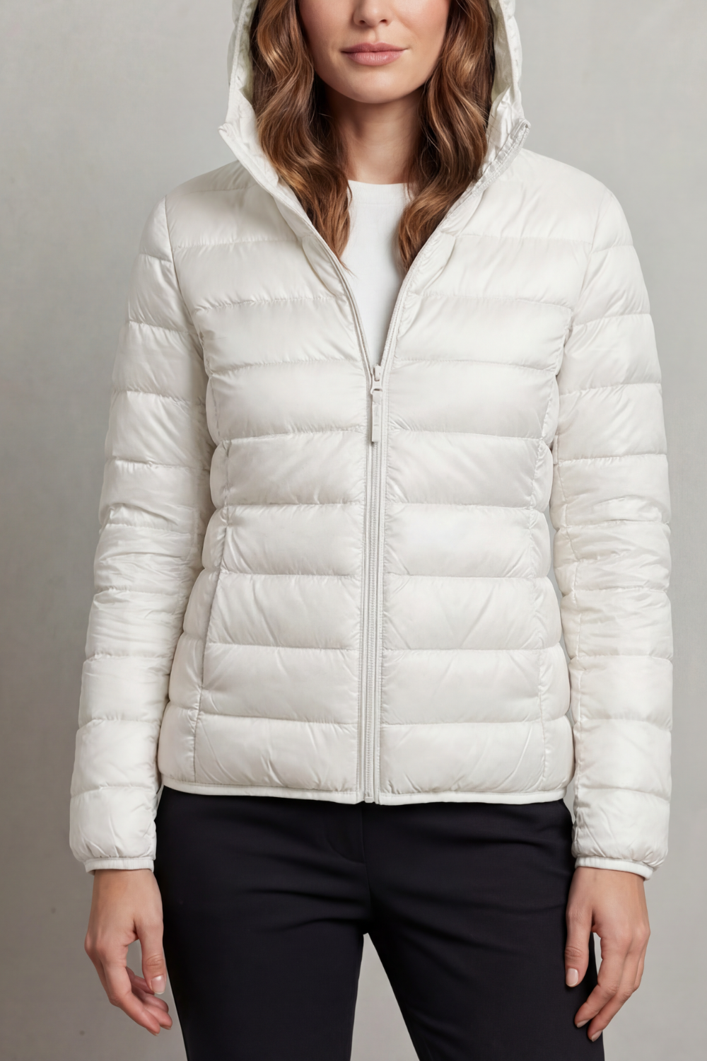 Damen Leichte Packbare Kapuzen Steppjacke - Image 23