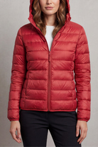 Damen Leichte Packbare Kapuzen Steppjacke - Image 25