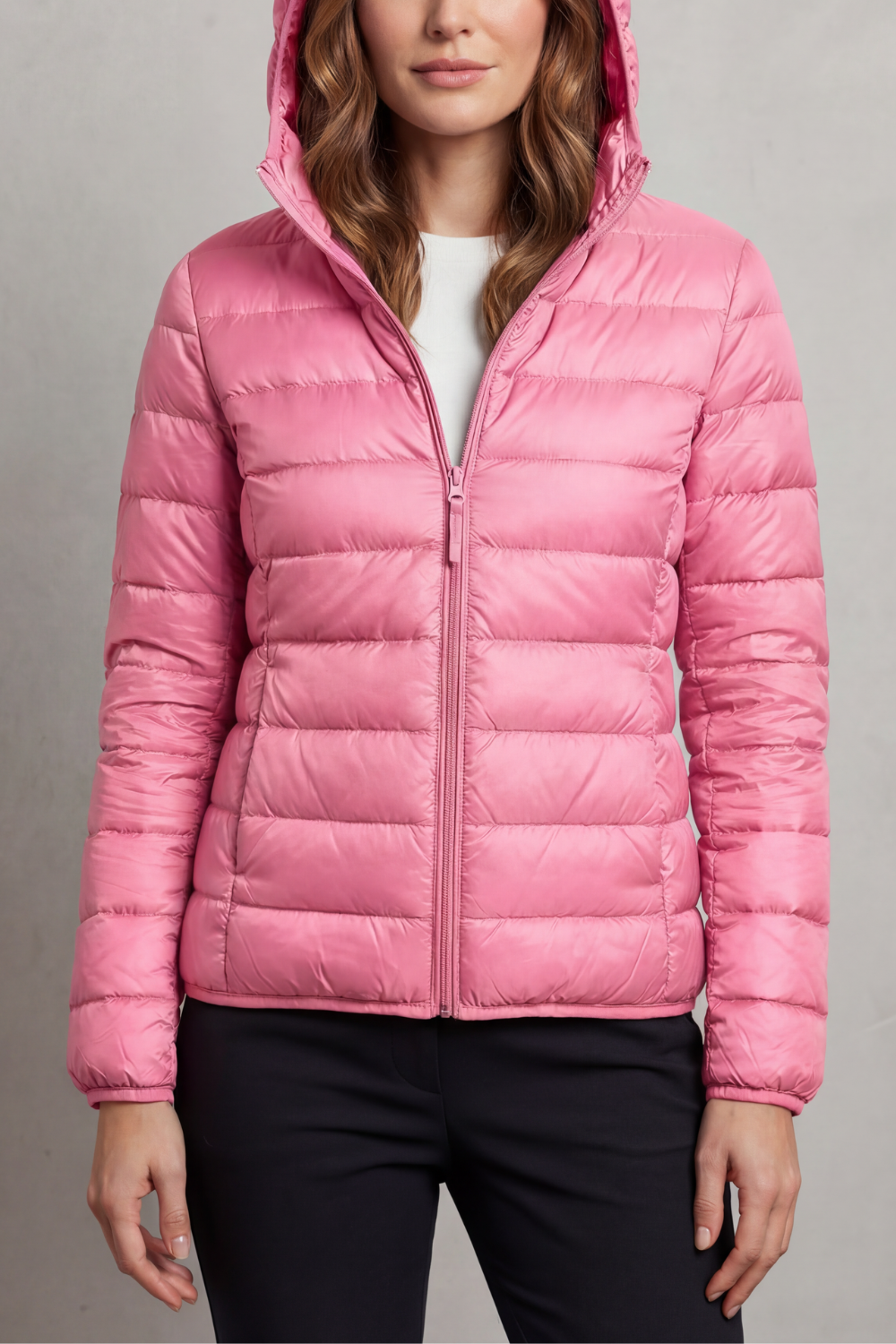 Damen Leichte Packbare Kapuzen Steppjacke - Image 27