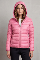 Damen Leichte Packbare Kapuzen Steppjacke - Image 28