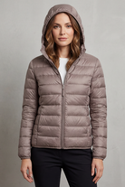 Damen Leichte Packbare Kapuzen Steppjacke - Image 2