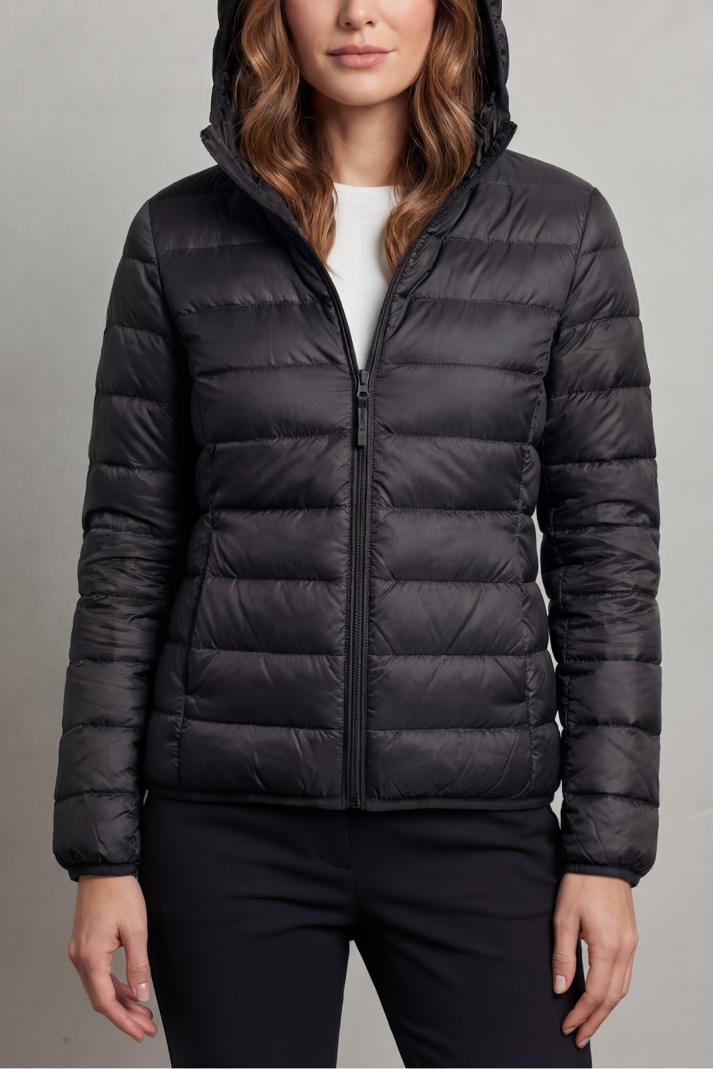 Damen Leichte Packbare Kapuzen Steppjacke - Image 7