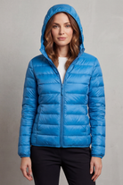 Damen Leichte Packbare Kapuzen Steppjacke - Image 20