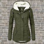Veste en sherpa à capuche, avec fermeture éclair et coupe cintrée
