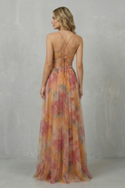 Damen Wasserfarben Maxikleid ärmellos Hochzeitsgast - Image 4
