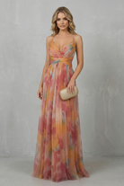 Damen Wasserfarben Maxikleid ärmellos Hochzeitsgast - Image 2
