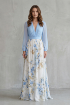 Damen Chiffon Maxikleid Blumenmuster elegant - Image 2