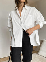 Carla - Damen Oversized Bluse Klassisch