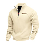 Pull pour homme avec fermeture éclair et col montant