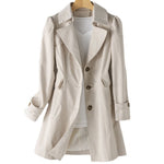 Trench-coat pour femme à la coupe cintrée et au col classique