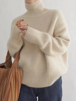 Pull à col roulé en mélange de laine