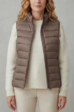 Chaleco acolchado para mujer, ligero y sin mangas