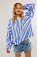 Pull oversize femme à rayures