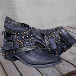 Bottes western pour femmes avec boucles et chaînes