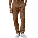 Pantaloni da uomo slim fit con vita elasticizzata e coulisse