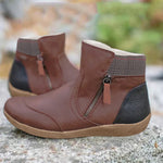 Bottines femme imperméables avec fermeture éclair