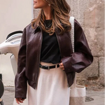 Braune Übergroße Jacke Damen