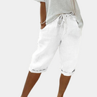 Damen Leinen Baumwoll Shorts Gummibund - Image 6