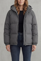 Damen Steppjacke mit Kapuze Pufferjacke Gesteppt - Image 11