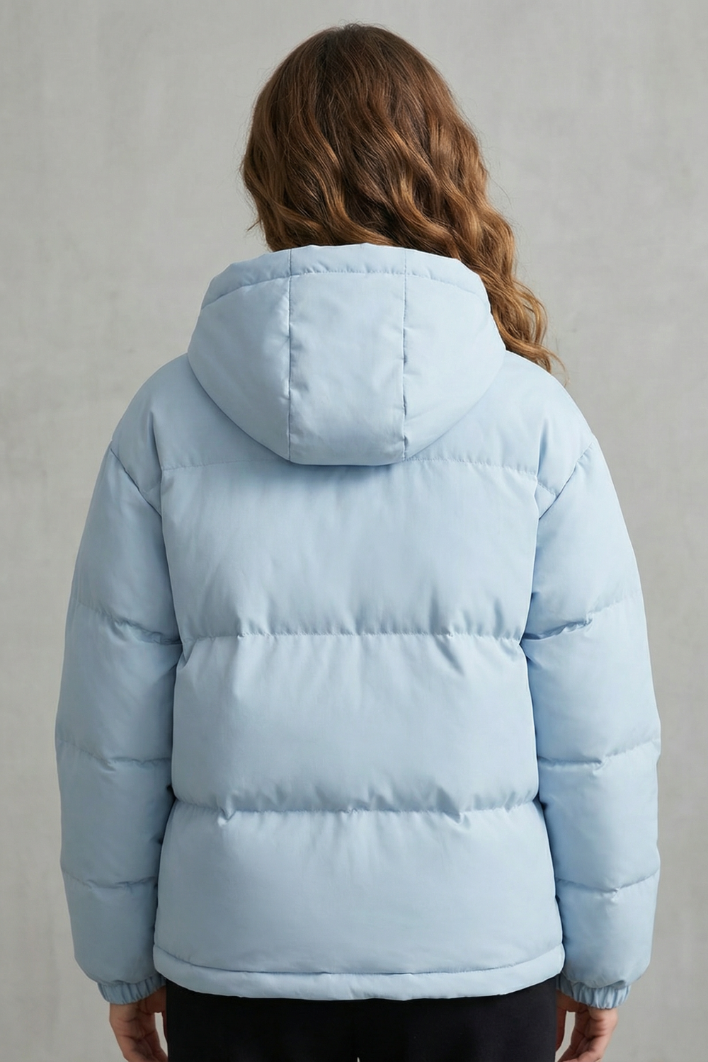 Damen Steppjacke mit Kapuze Pufferjacke Gesteppt - Image 4