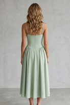 Damen ärmelloses Corsagenkleid Midi festlich - Image 4
