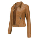 Damen Lederjacke Klassisch Figurbetont - Image 12