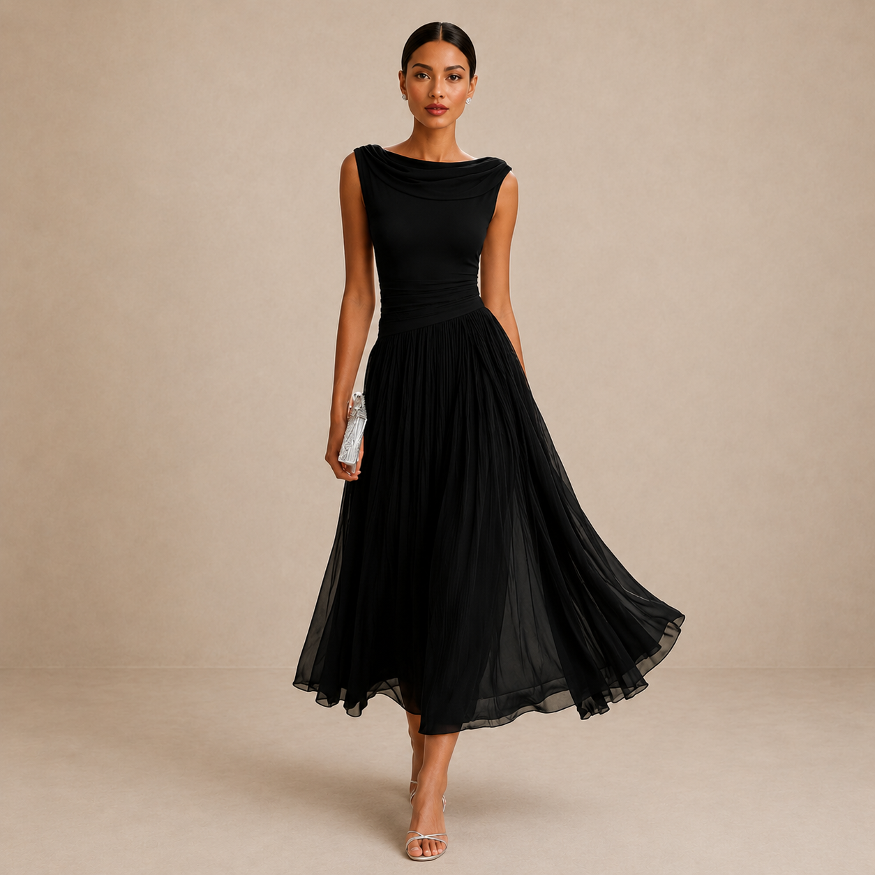 Damen Elegantes Midikleid Festlich - Image 11