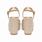 Damen Espadrille Keilsandalen Plateau Knöchelriemen - Image 8